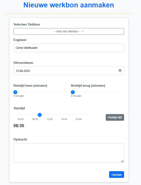 Digitale werkbonapplicatie