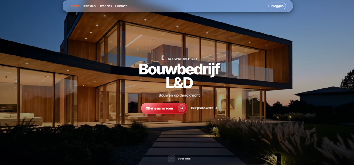 Website voor Bouwbedrijf L&D